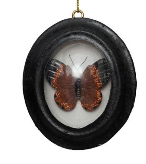 Resin Convex Framed Faux Butterfly Ornament, 4 Styles