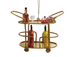3-1/2"H - 6"H Metal Bar Cart Ornament, Multi Color, 4 Styles