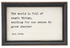Wood Framed Wall Decor with Saying, Black & White, 4 Styles