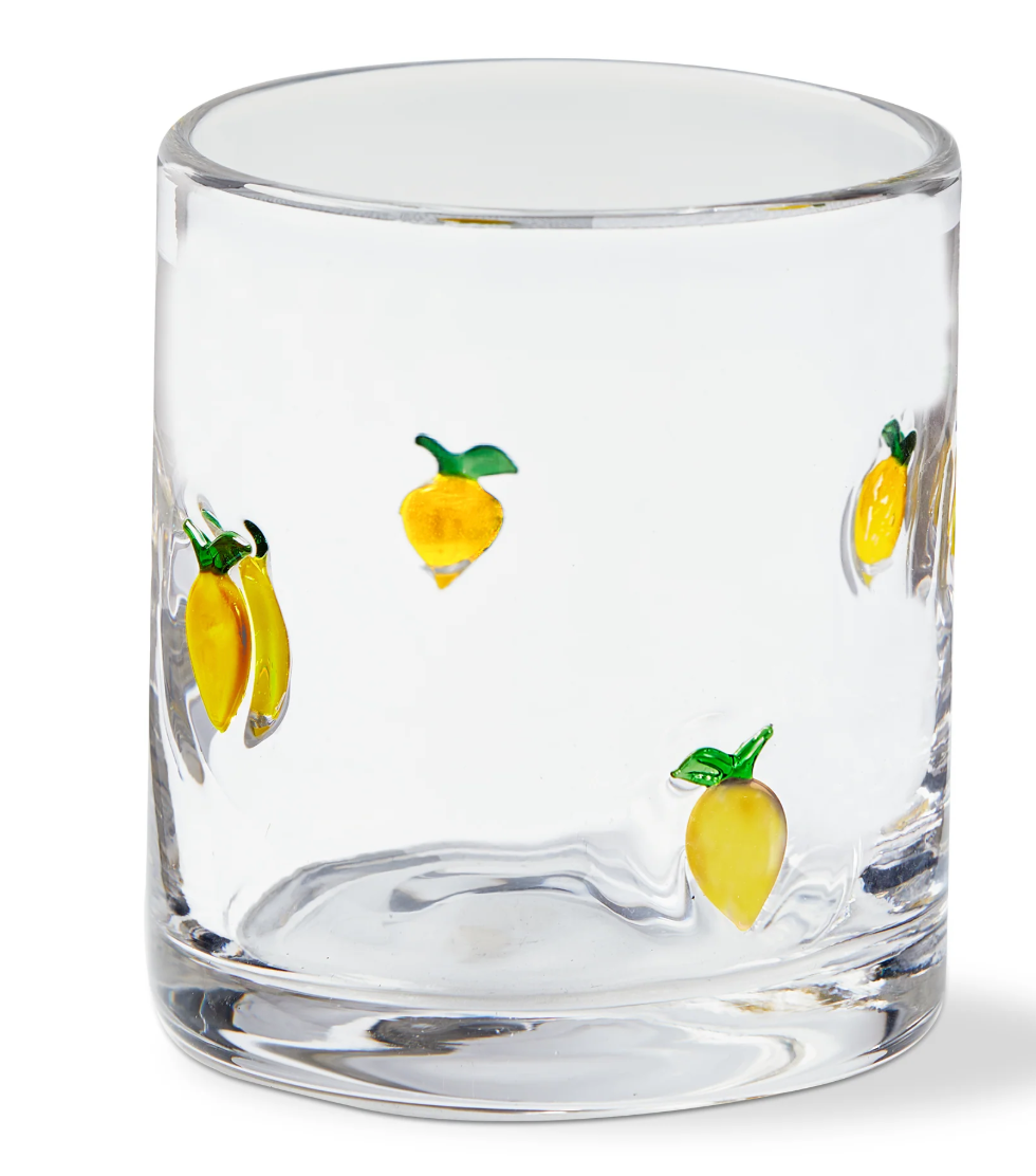 LEMON  DOUBLE OLD FASHIONED GLASS