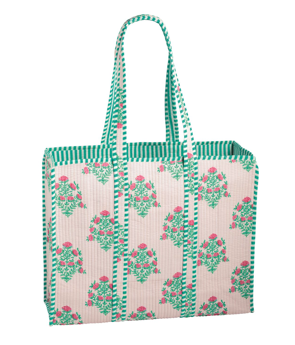 Dahlia Block Print Tote