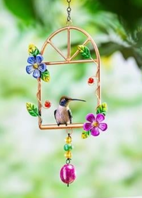 Metal Hummingbird Swing