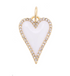 Elongated Heart White Charm by Canvas