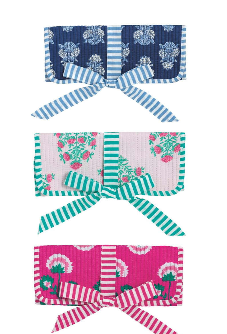 Block Print Jewelry Roll