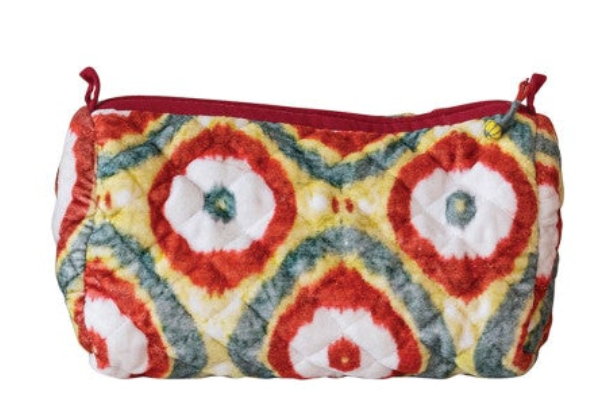 Zip Pouch w/ Interior Pockets & Coating, 6 Styles (Each One Will Vary)