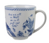 Stoneware Mug W Saying, Blue & White