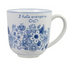 Stoneware Mug W Saying, Blue & White
