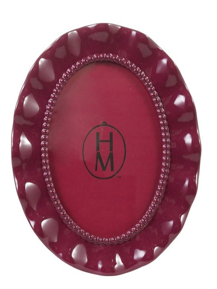 Resin & Glass Wavy Photo Frame Oval