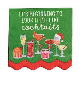 Holiday Bar Napkin Sets by Mud Pie