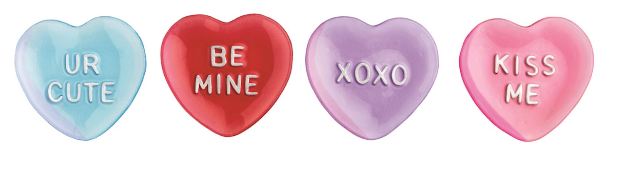 Valentine's Tidbit Plates by Mud Pie