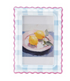 Scalloped Photo Frame w/ Plaid Pattern, 2 Colors (Holds 4" x 6" Photo) (Hangs or Sits)