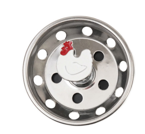 Stainless Steel Sink Strainer/Stopper with Icon, 6 Styles