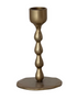 Hand-Forged Iron Taper Holders, Antique Brass Finish, 3 Sizes