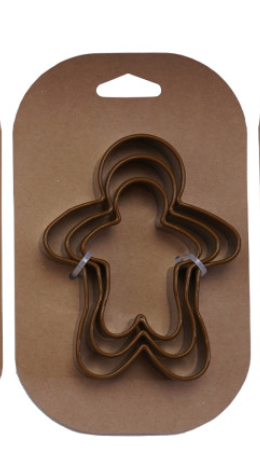 Stainless Steel Holiday Cookie Cutters on Card, Set of 3, 5 Styles