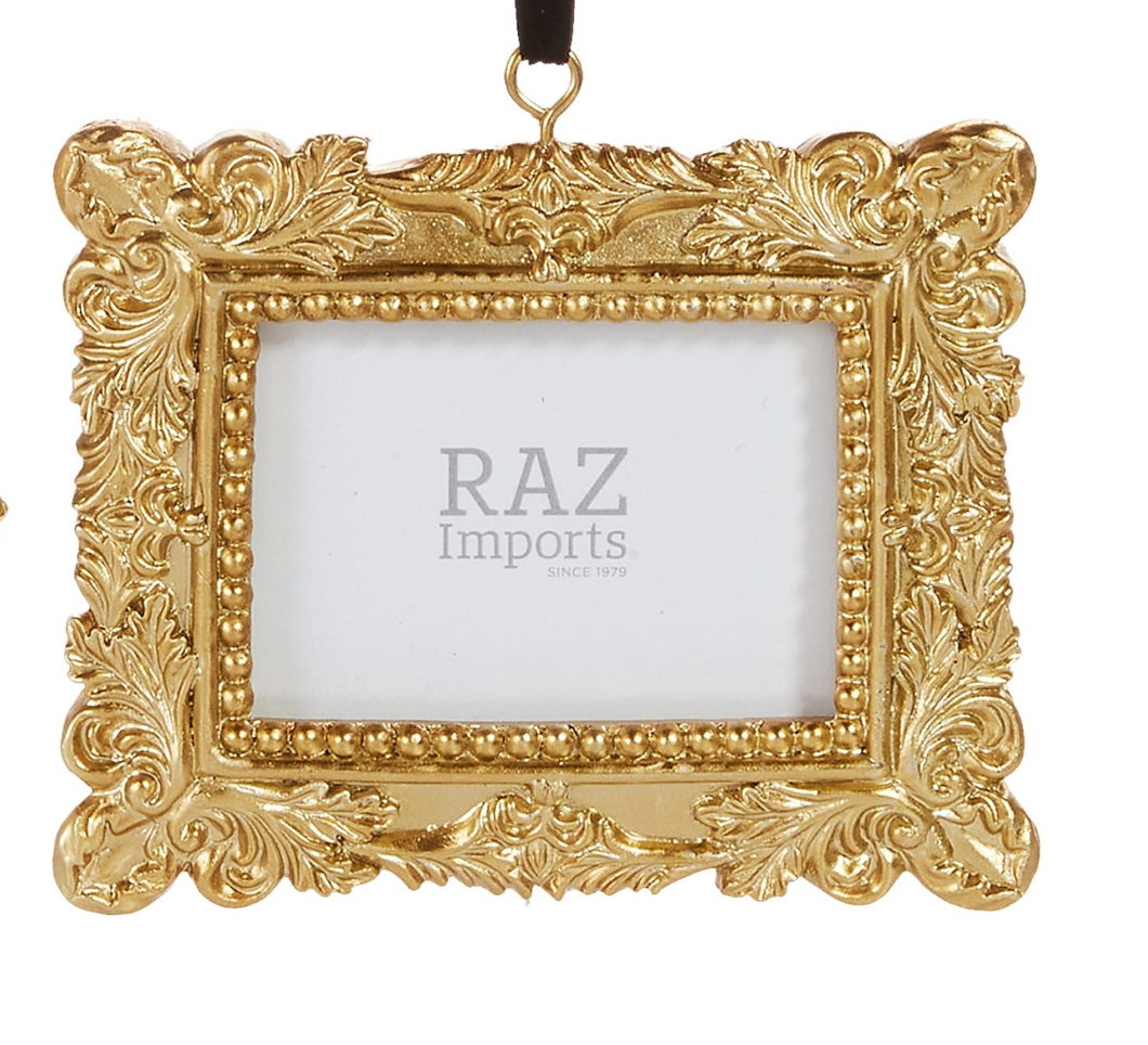 6"  Vintage Photo Frame Ornament