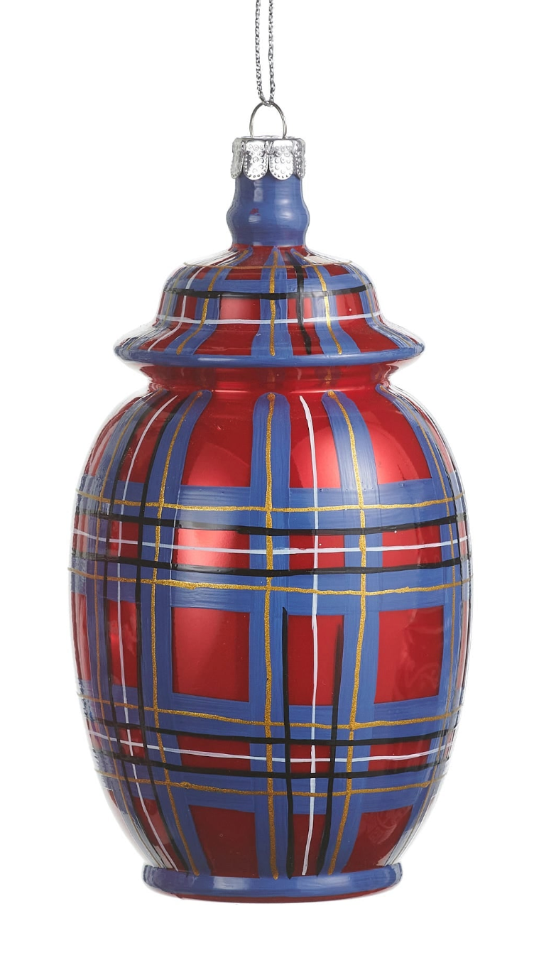 Dressed in Plaid Chinoiserie Ornament