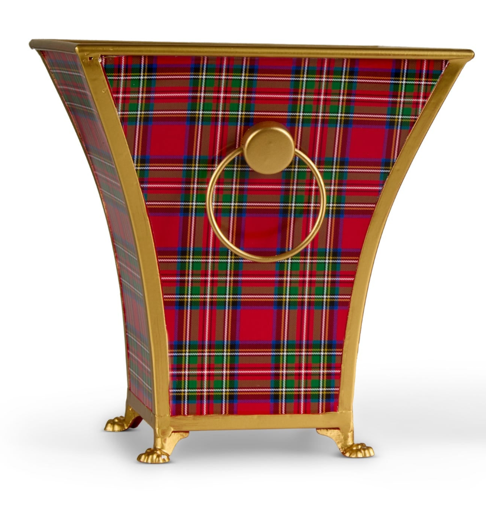Plaid Cache Pots