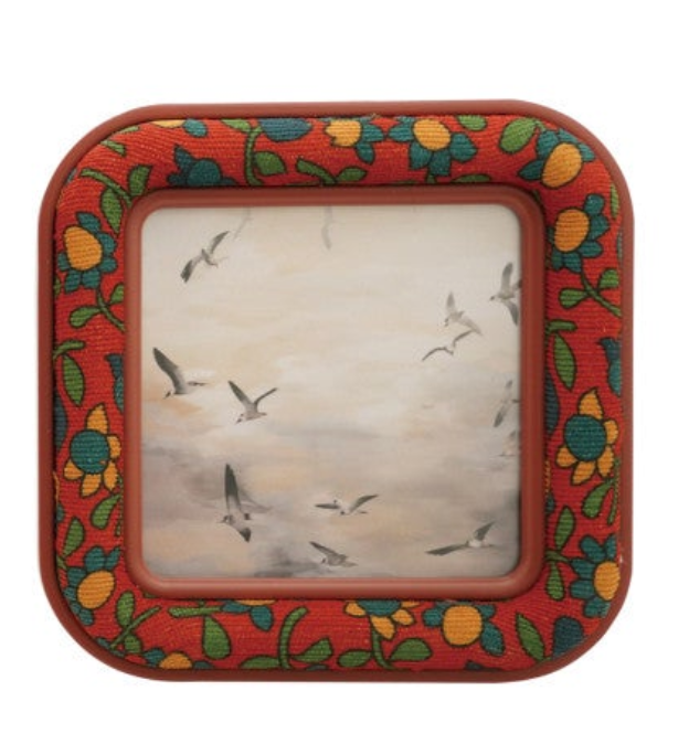 Embroidered Photo Frame with Floral Pattern, 3 Styles