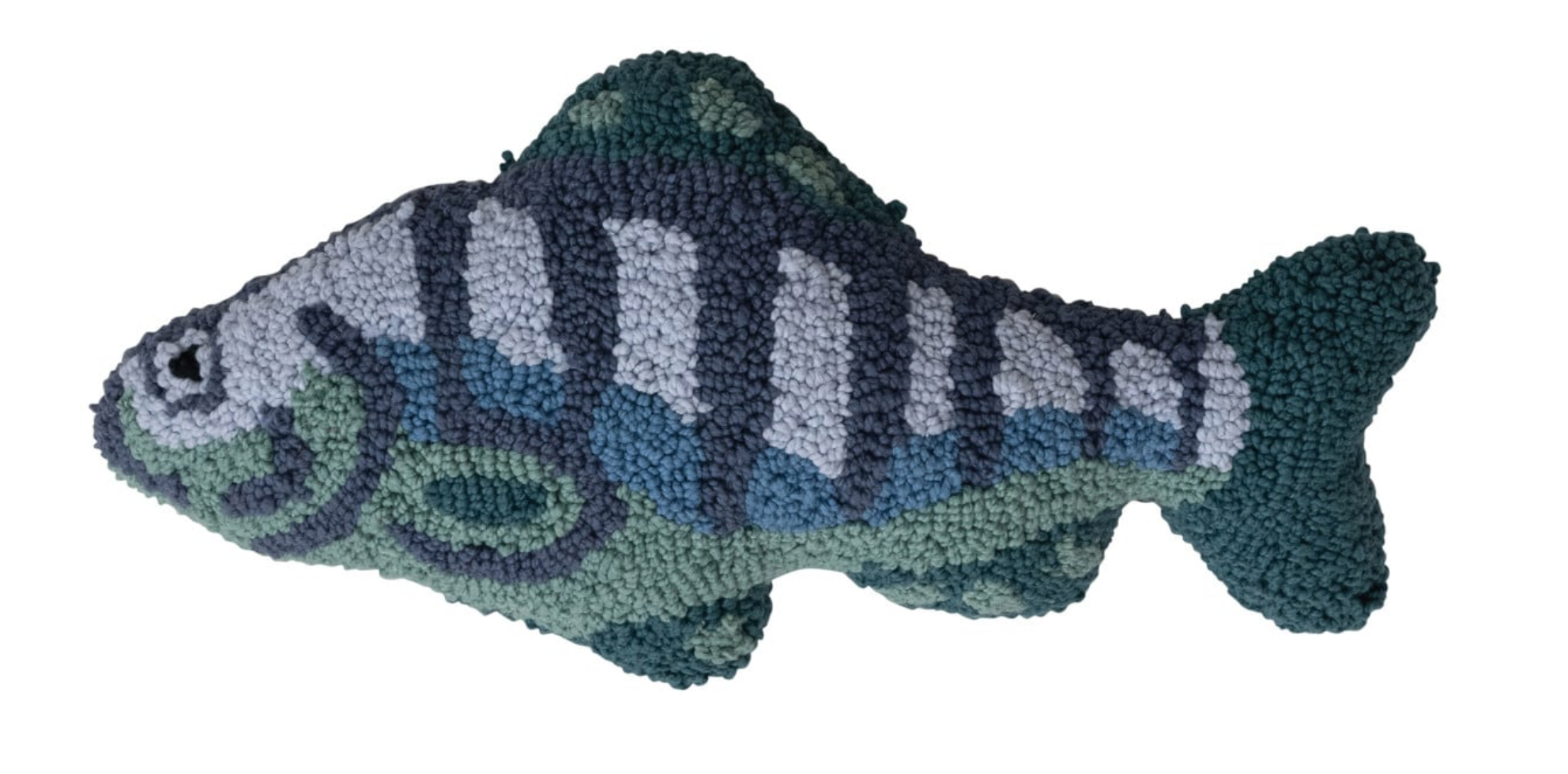Woven Cotton Tufted Fish Shaped Pillow, 2 Styles