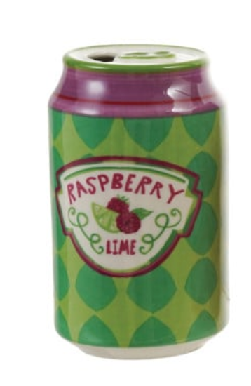 Hand-Painted Stoneware Soda Can Shaped Vase with Decal, 6 Styles