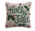 18" Square Linen Printed Pillow with Saying, Embroidery & Ric Rac Trim, 2 Styles
