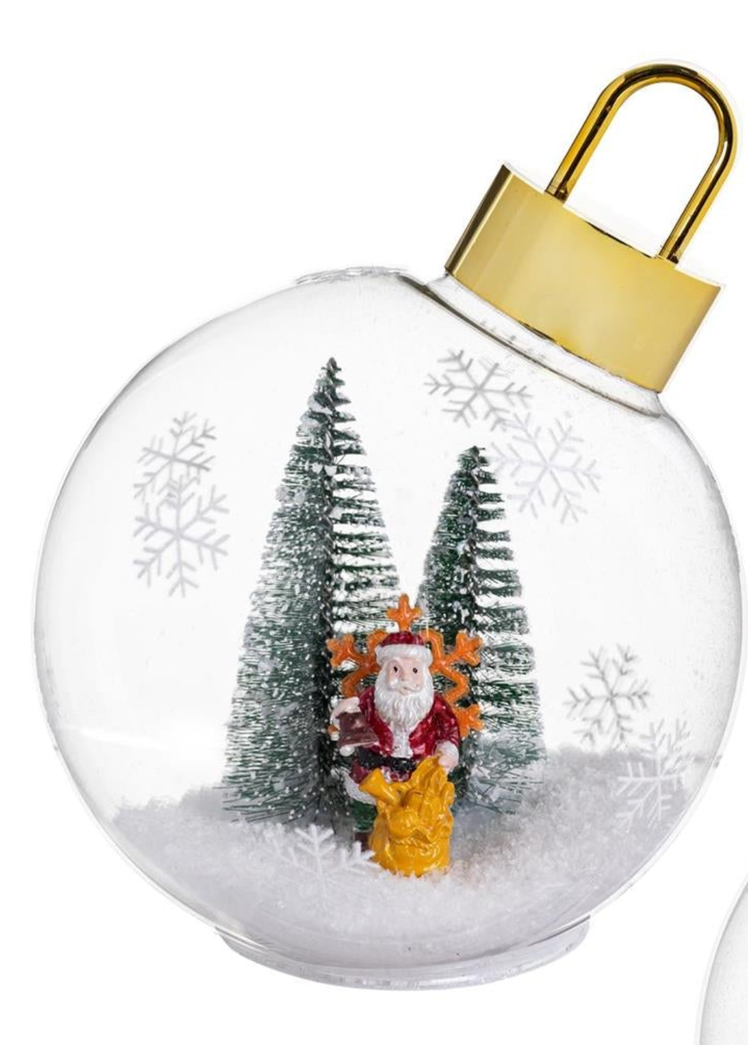 Heartfelt Cheer LED Plastic Ornament with LED Snowflake, 7.5"H