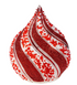 Sugar & Stripes LED Glass Teardrop Peppermint Striped