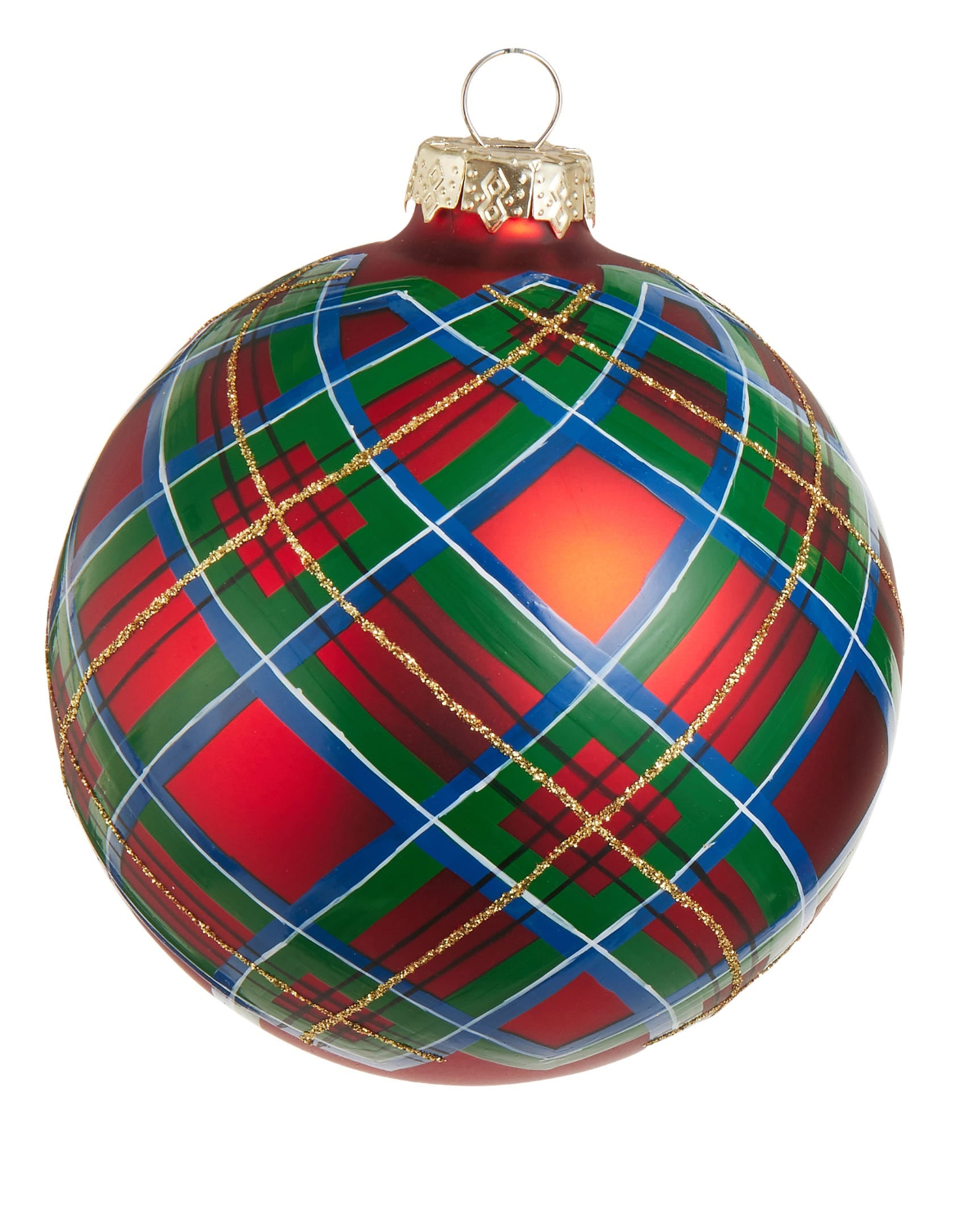 4 Plaid Ornament