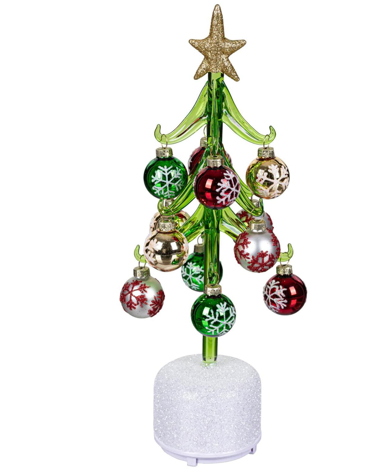 Heartfelt Cheer LED Glass Tree with Ornaments