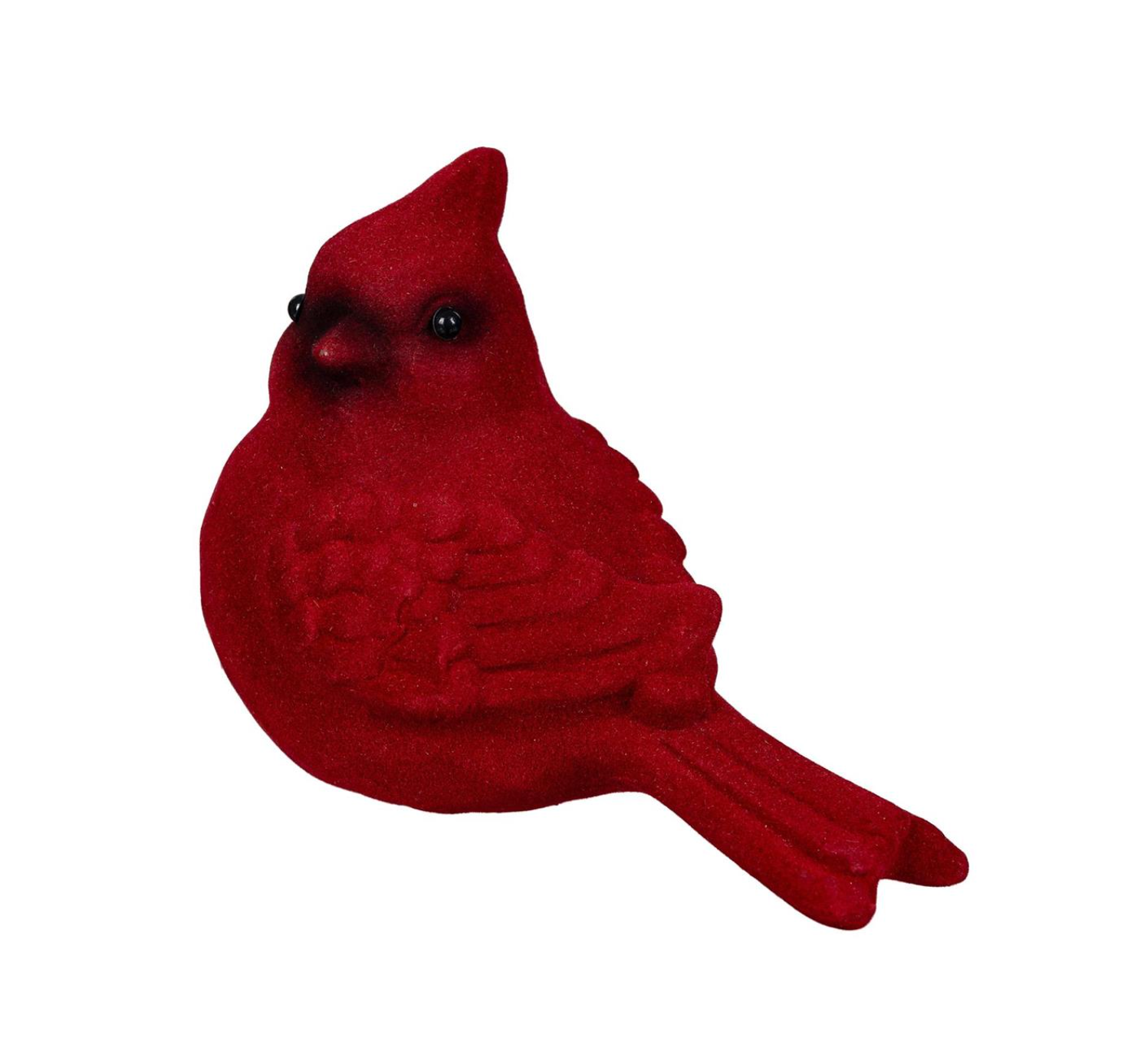 Snowbirds Flocked Cardinal Ceramic