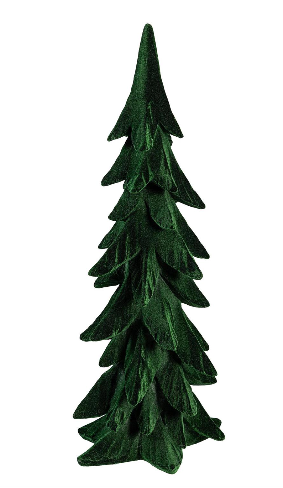 Shades of Emerald Flocked Resin Tree
