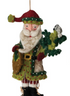 Handmade Wool Felt Santa Ornament with Beads, 4 Styles