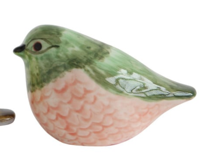 Hand-Painted Stoneware Bird, 3 Colors