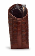 CHESTNUT WOVEN LEATHER EYEGLASS / ACCESSORY HOLDER - A. Dodson's