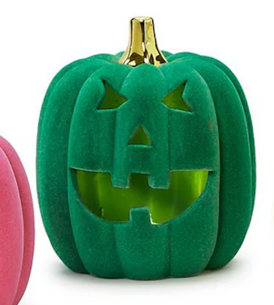 Flocked LED Jack-O-Lantern - A. Dodson's
