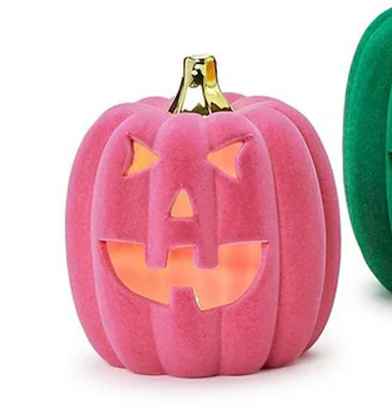 Flocked LED Jack-O-Lantern - A. Dodson's