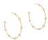 beaded simplicity 1.5" Post Hoop- 4mm Gold by enewton
