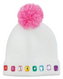 Rainbow Dots Rhinestone Beanie Hat By Mud Pie