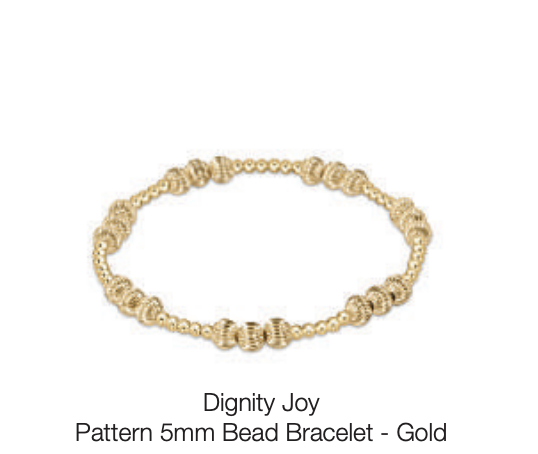 Enewton Extends Dignity Joy Pattern 5mm Bead  Bracelet - Gold by enewton