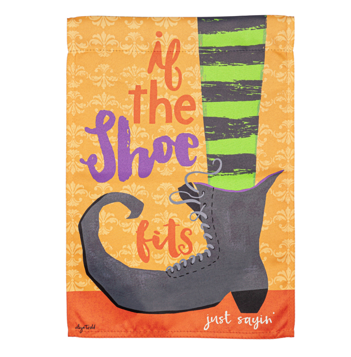 If the Shoe Fits Garden Suede Flag