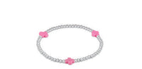 enewton extends signature cross sterling pattern 3mm bead bracelet - bright pink by enewton