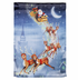 Santa Sleigh Lustre Garden Flag - A. Dodson's