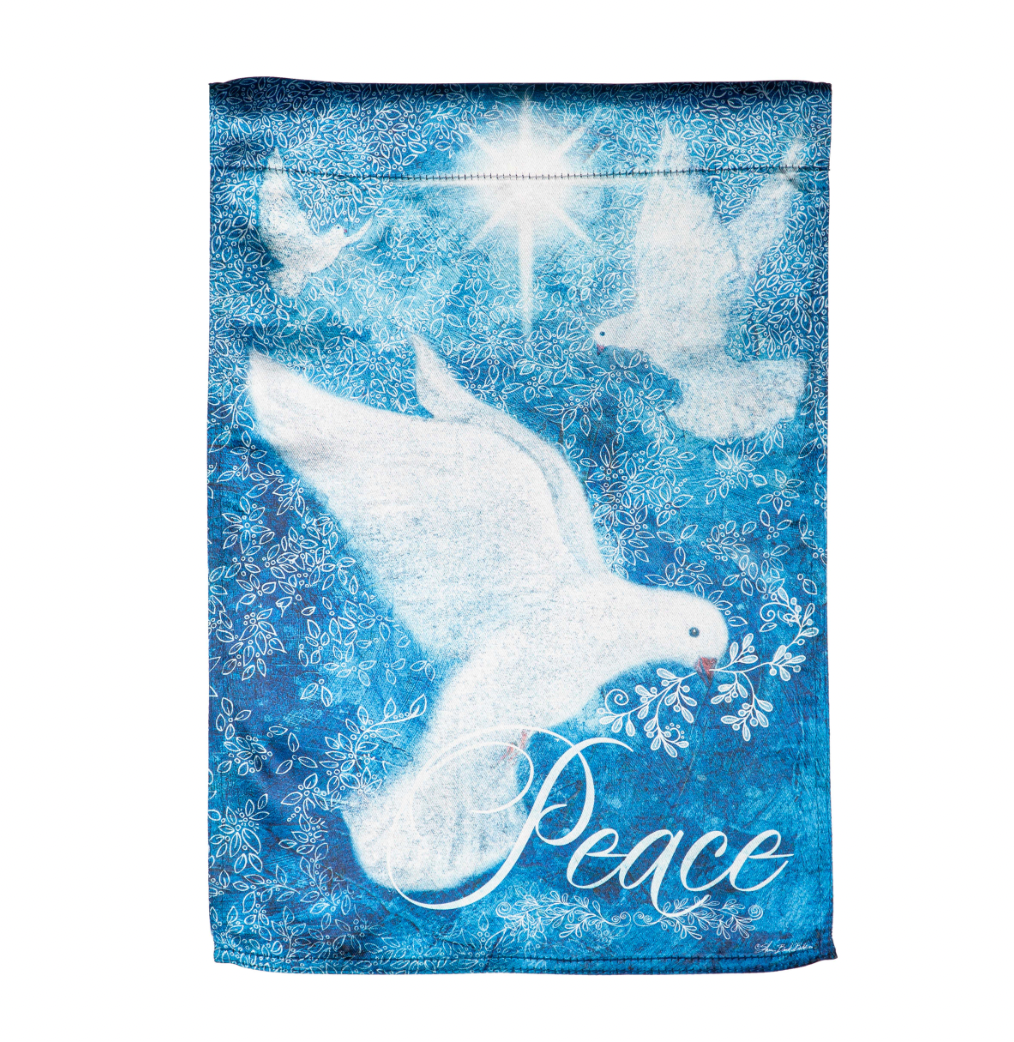 Dove Piece Trio Lustre Garden Flag - A. Dodson's