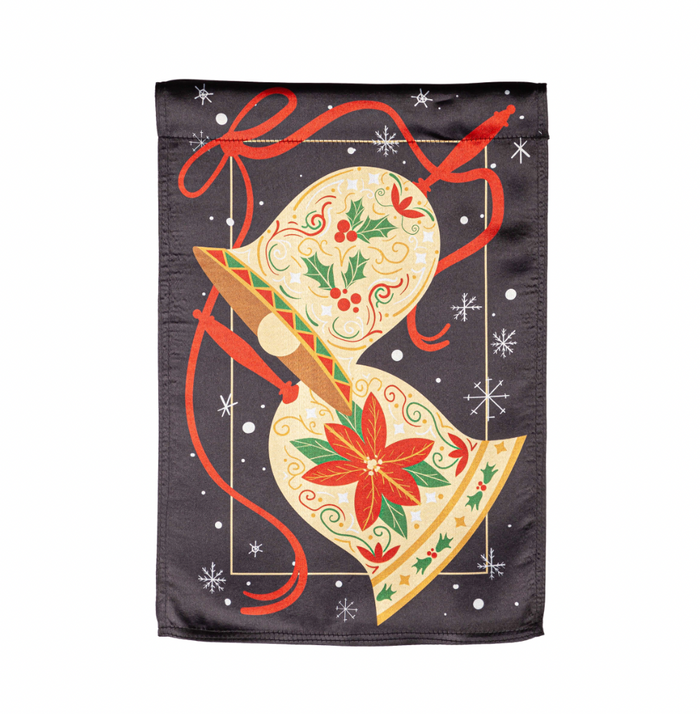 Decorative Christmas Bells Lustre Garden Flag