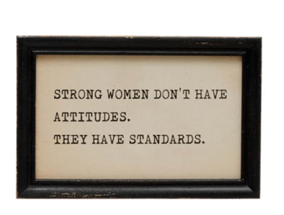 Wood Framed Wall Decor with Saying - A. Dodson's