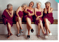 FIVE WOMEN IN A SAUNA CARD