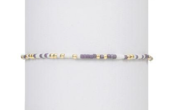 gameday hope unwritten bracelet - purple/white by enewton