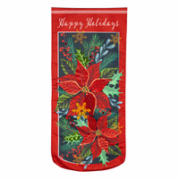 Happy Holidays Poinsettia Garden Flag