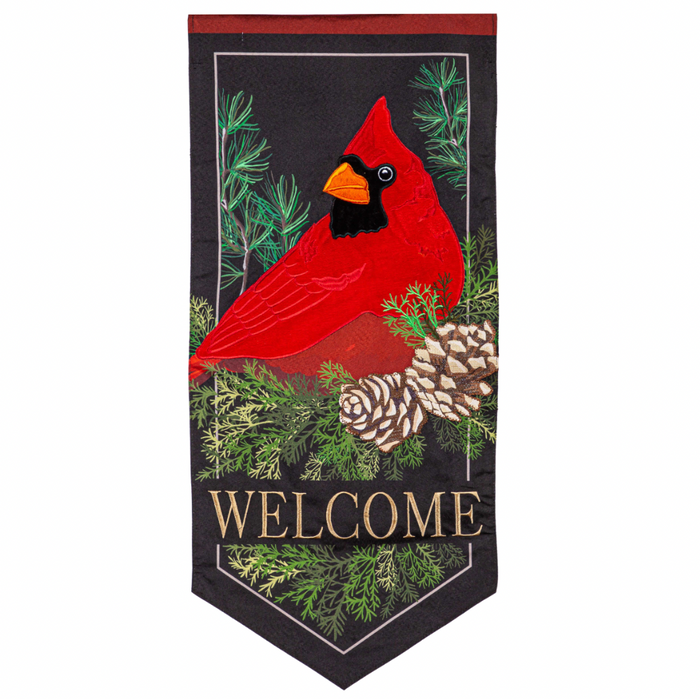 Cardinal and Evergreen Garden Flag