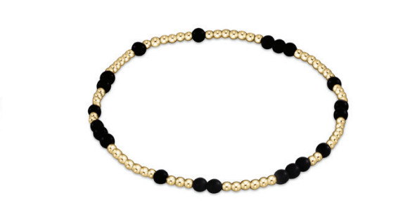 hope unwritten gemstone bracelet - matte onyx by enewton